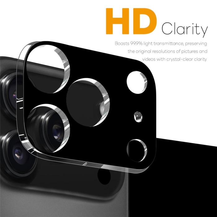 Bild 2, NORTHJO iPhone 17 Pro Max 2-PACK Linsskydd Härdat Glas Svart