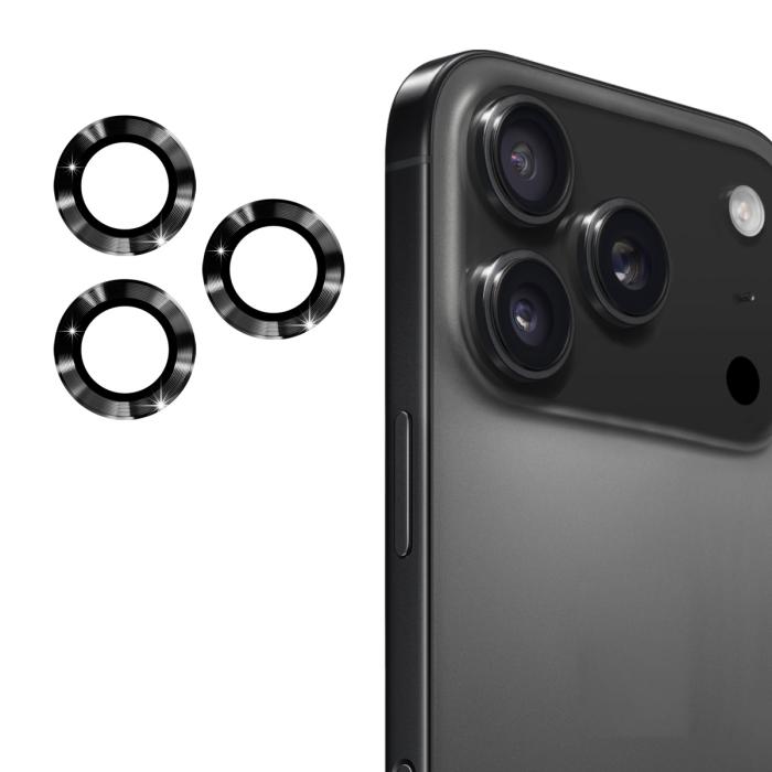 Bild 1, ENKAY Phone 17 Pro Max / 17 Pro Linsskydd Härdat Glas Svart