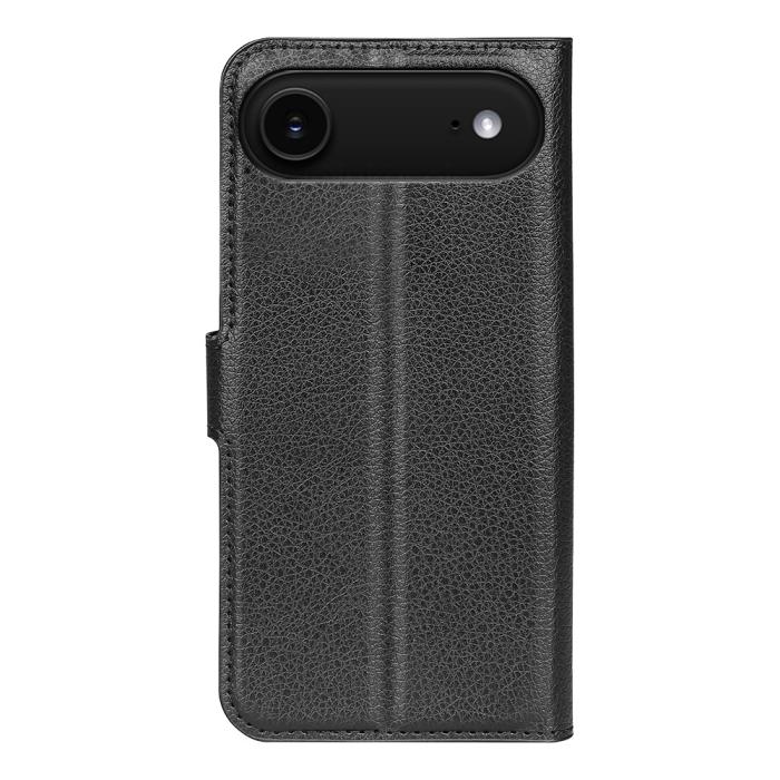 Bild 3, iPhone Air Fodral Litchi Läder Svart