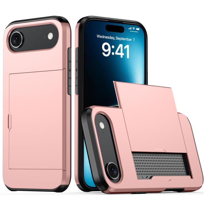 Bild 1, iPhone Air Skal Hybrid Med Kortfack Roséguld