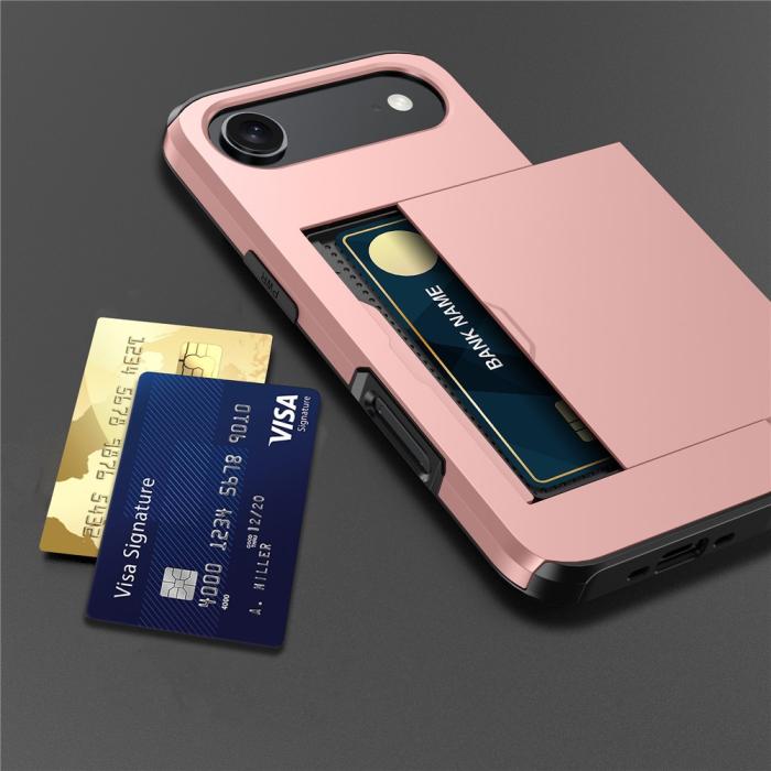 Bild 3, iPhone Air Skal Hybrid Med Kortfack Guld