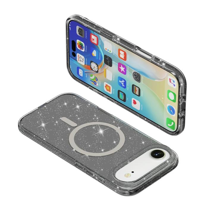 Bild 2, iPhone Air Skal MagSafe Glitter Svart