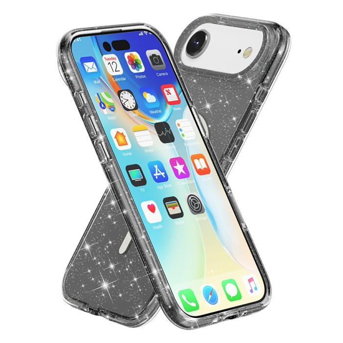 Bild 4, iPhone Air Skal MagSafe Glitter Svart