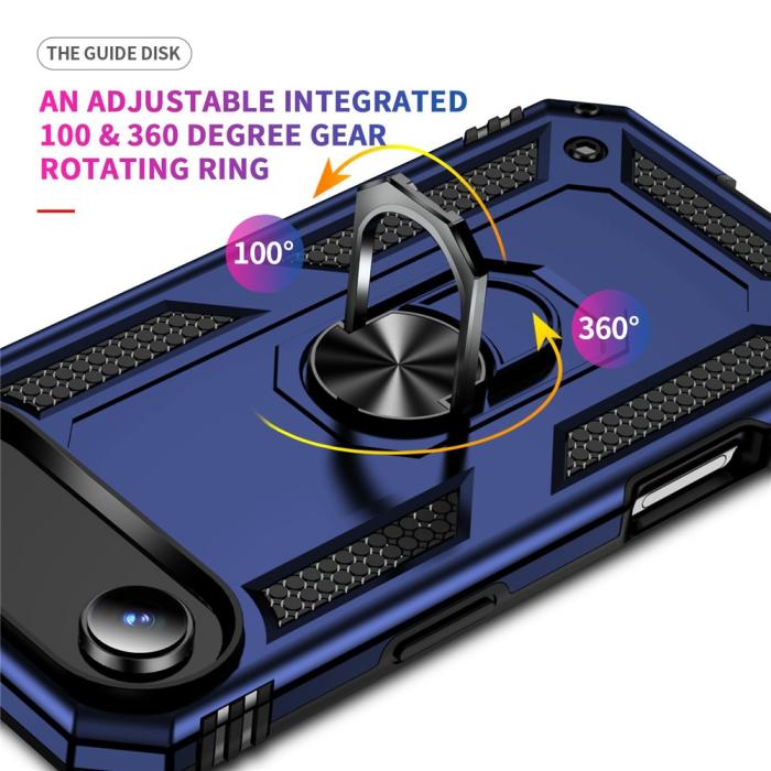 Bild 3, iPhone Air Skal Shockproof Hybrid Ring Blå