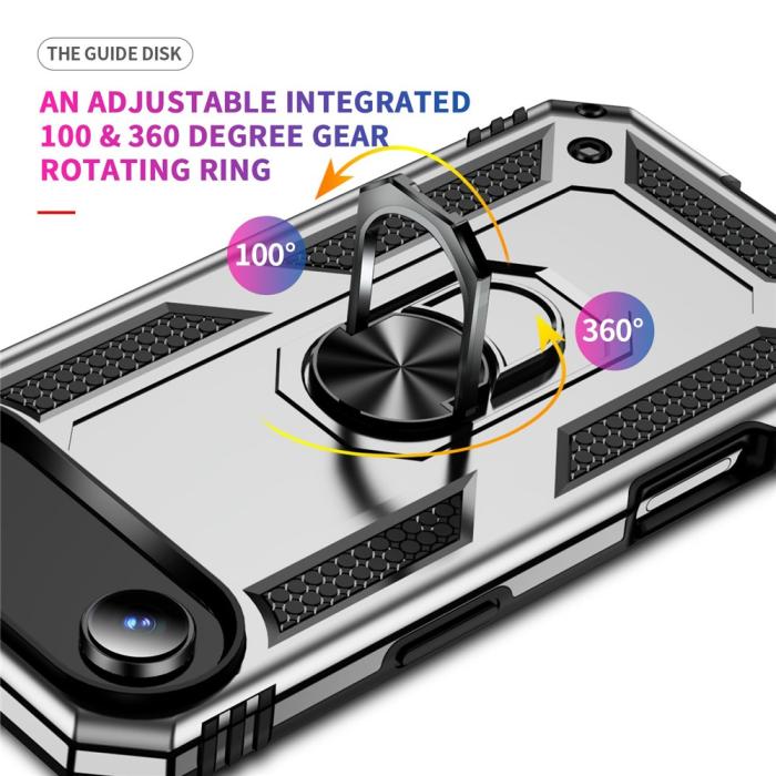 Bild 3, iPhone Air Skal Shockproof Hybrid Ring Silver