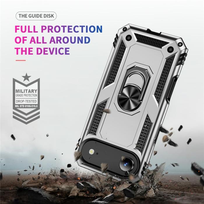 Bild 5, iPhone Air Skal Shockproof Hybrid Ring Silver