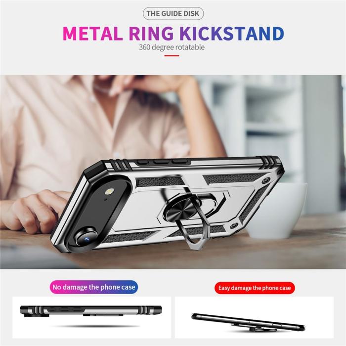 Bild 6, iPhone Air Skal Shockproof Hybrid Ring Silver