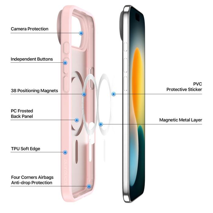 Bild 4, DUX DUCIS iPhone Air Skal MagSafe Yind Series Rosa