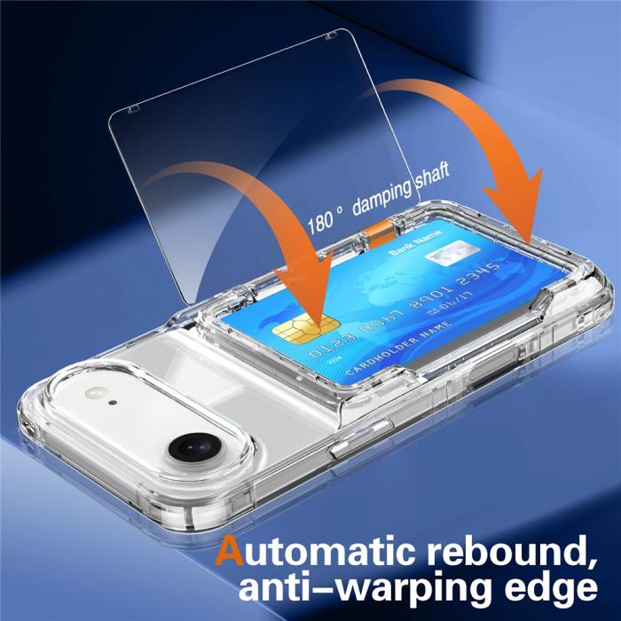 Bild 4, iPhone Air Skal Kickstand Med Kortfack Transparent