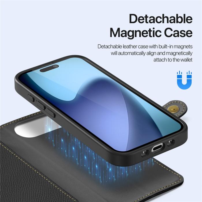 Bild 5, DUX DUCIS iPhone Air 2in1 Magnet Fodral Lawa Series Svart