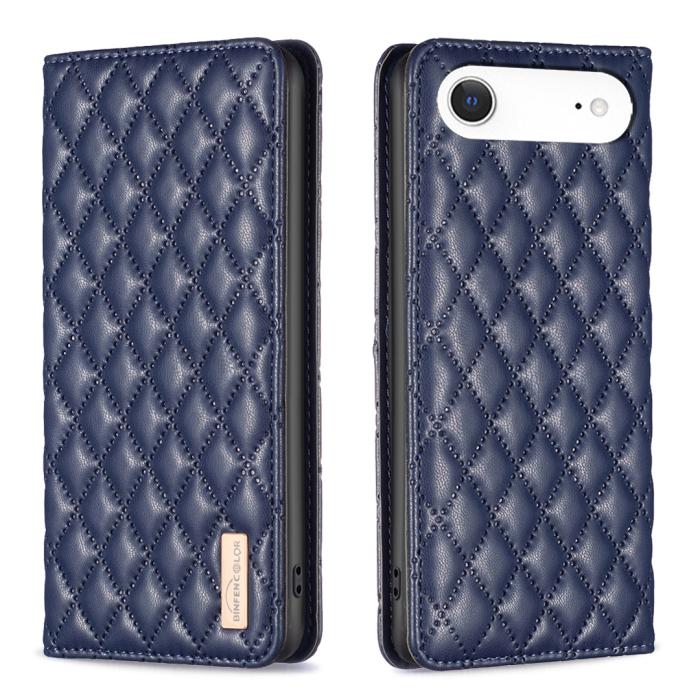 Bild 1, BINFEN iPhone Air Fodral Diamond Flip Läder Blå