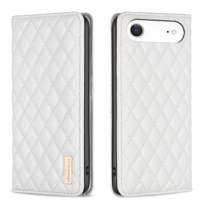 Bild 1, BINFEN iPhone Air Fodral Diamond Flip Läder Vit