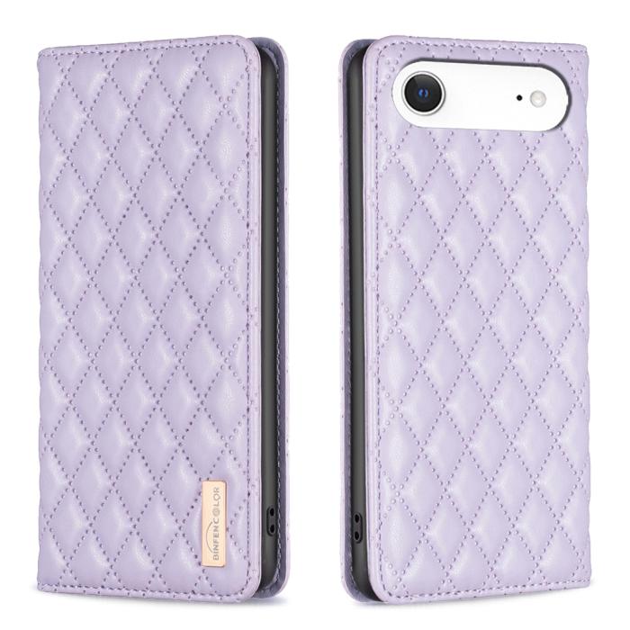 Bild 1, BINFEN iPhone Air Fodral Diamond Flip Läder Lila