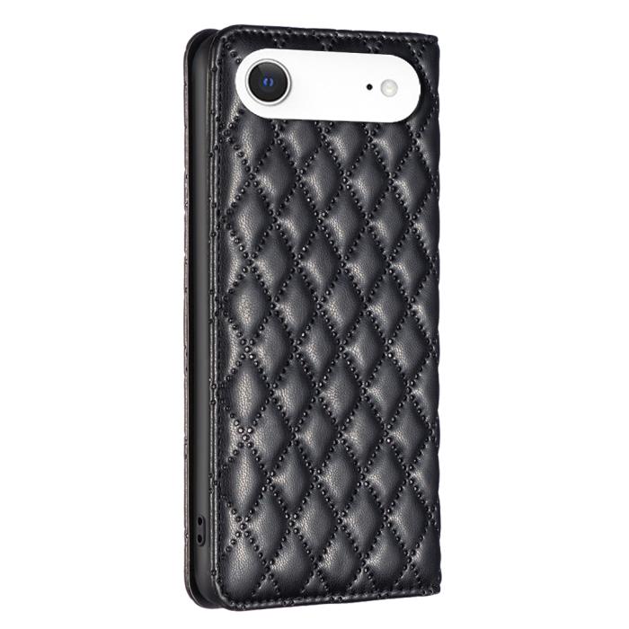 Bild 3, BINFEN iPhone Air Fodral Diamond Flip Läder Svart