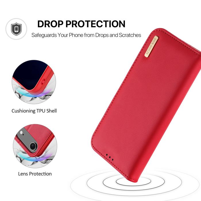Bild 5, DUX DUCIS iPhone Air Fodral HIVO Äkta Läder Röd