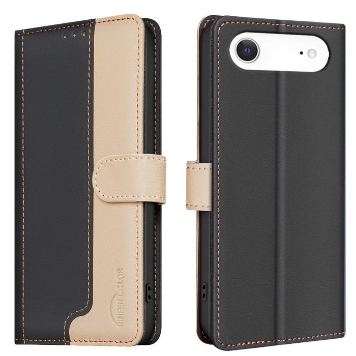 Bild 1, BINFEN iPhone Air Fodral RFID Splicing Color Svart