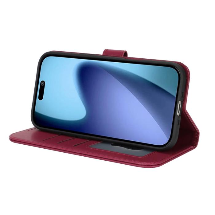 Bild 4, iPhone Air Fodral Läder Röd