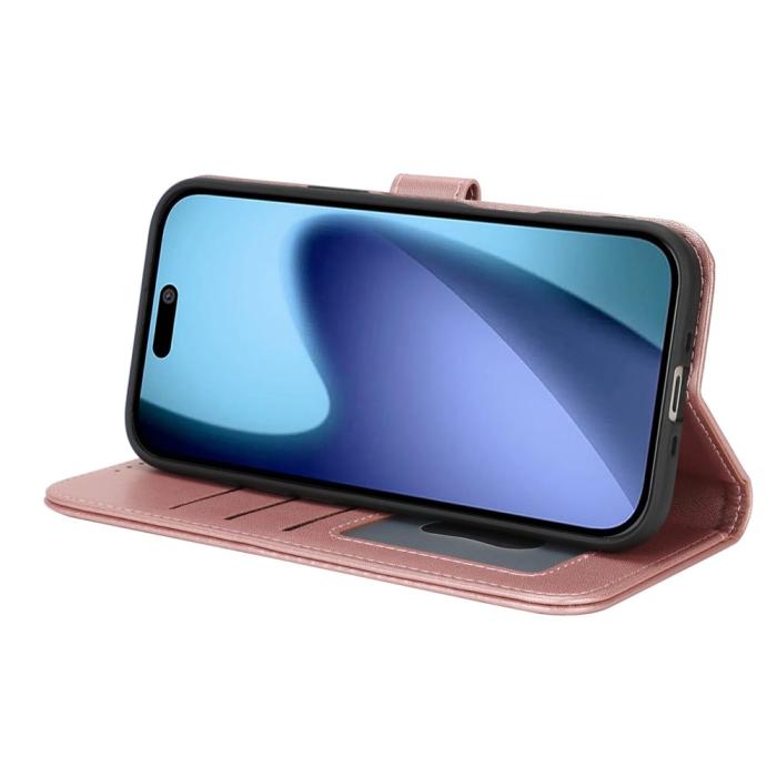 Bild 4, iPhone Air Fodral Läder Roséguld