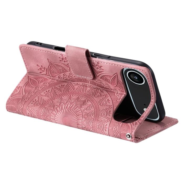Bild 4, iPhone Air Fodral Mandala Läder Roséguld