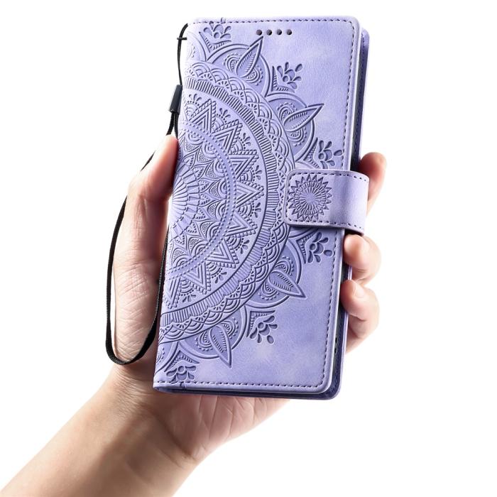 Bild 5, iPhone Air Fodral Mandala Läder Lila