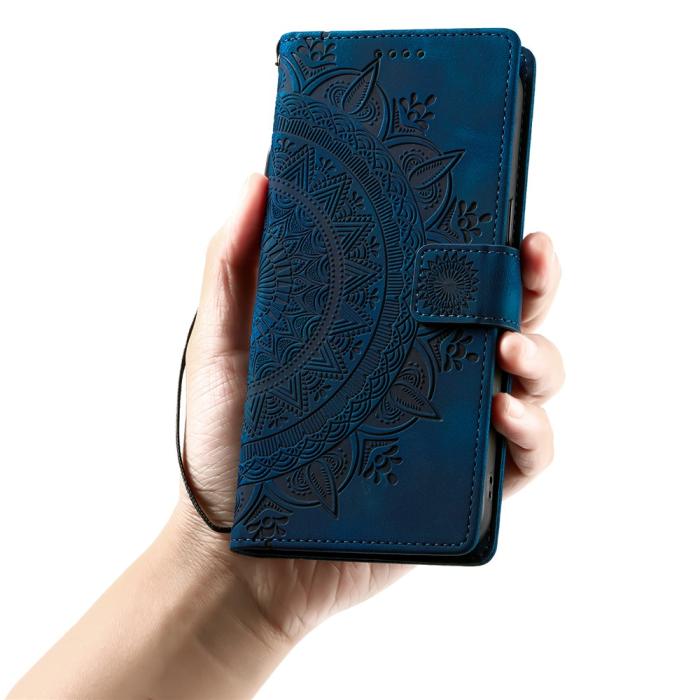 Bild 5, iPhone Air Fodral Mandala Läder Blå