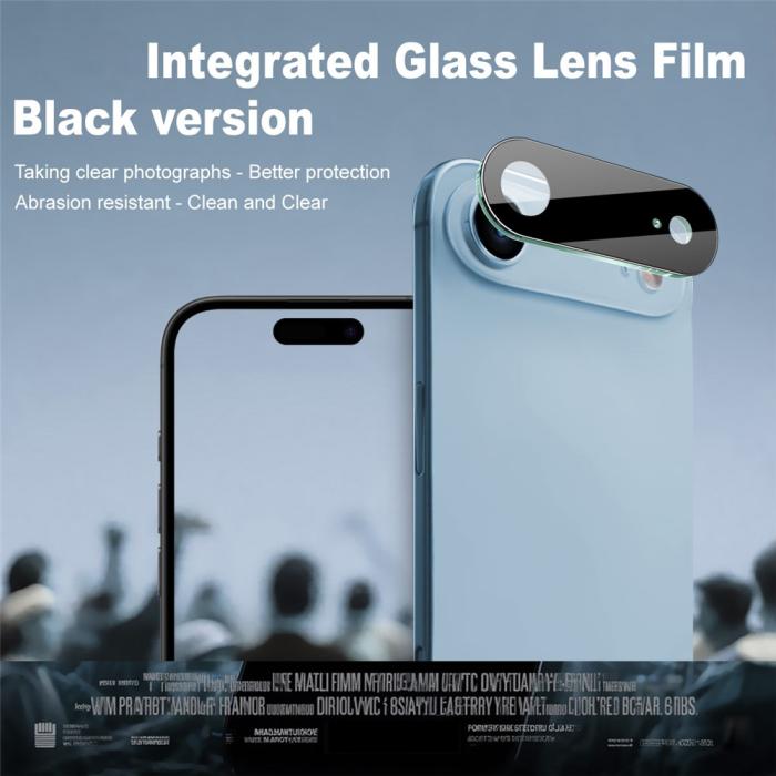 Bild 2, IMAK iPhone 17 Air Linsskydd Härdat Glas Svart