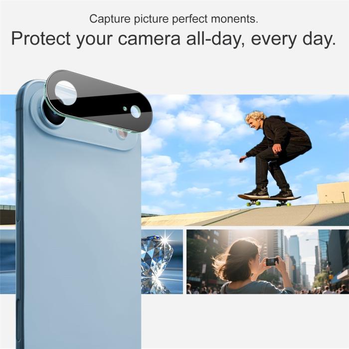 Bild 4, IMAK iPhone 17 Air Linsskydd Härdat Glas Svart