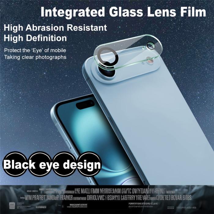 Bild 2, IMAK iPhone 17 Air Linsskydd Härdat Glas Transparent