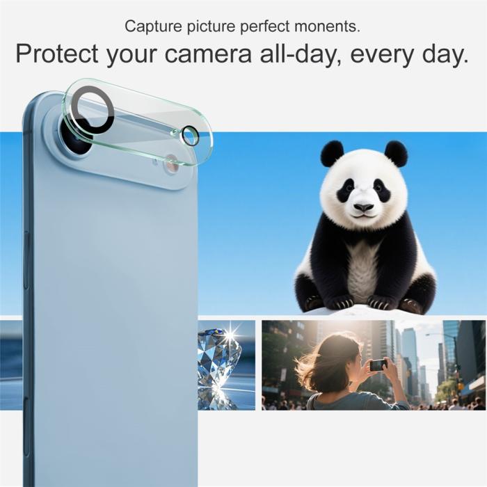 Bild 5, IMAK iPhone 17 Air Linsskydd Härdat Glas Transparent