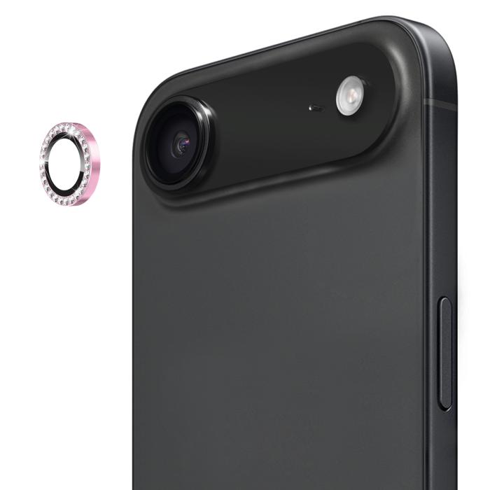 Bild 1, ENKAY iPhone Air Linsskydd Strass Rosa