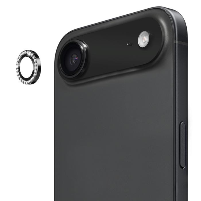 Bild 1, ENKAY iPhone Air Linsskydd Strass Svart