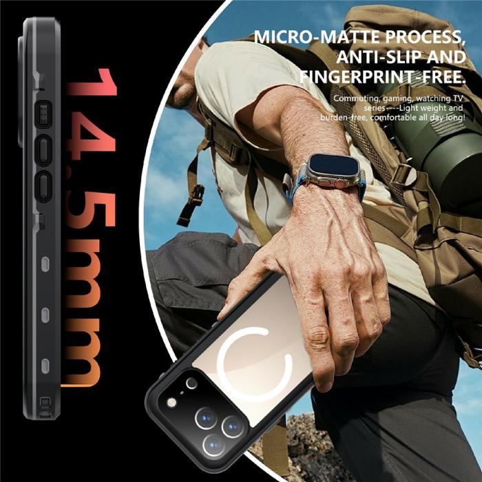 Bild 3, REDPEPPER iPhone 17 Pro Skal MagSafe Vattentät IP68 Svart