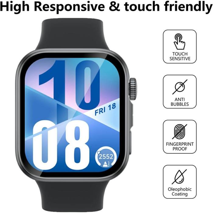 Bild 3, Huawei Watch Fit 4 Skärmskydd 2-PACK