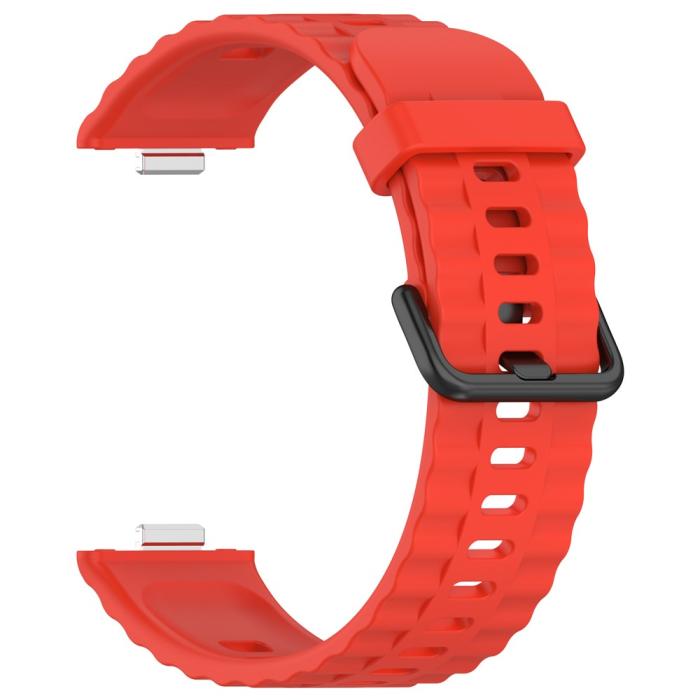 Bild 2, Huawei Watch Fit 4 Pro / 4 / 3 Armband Silikon Röd