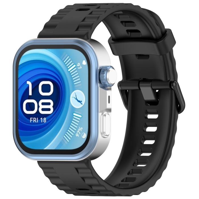 Bild 4, Huawei Watch Fit 4 Pro / 4 / 3 Armband Silikon Svart