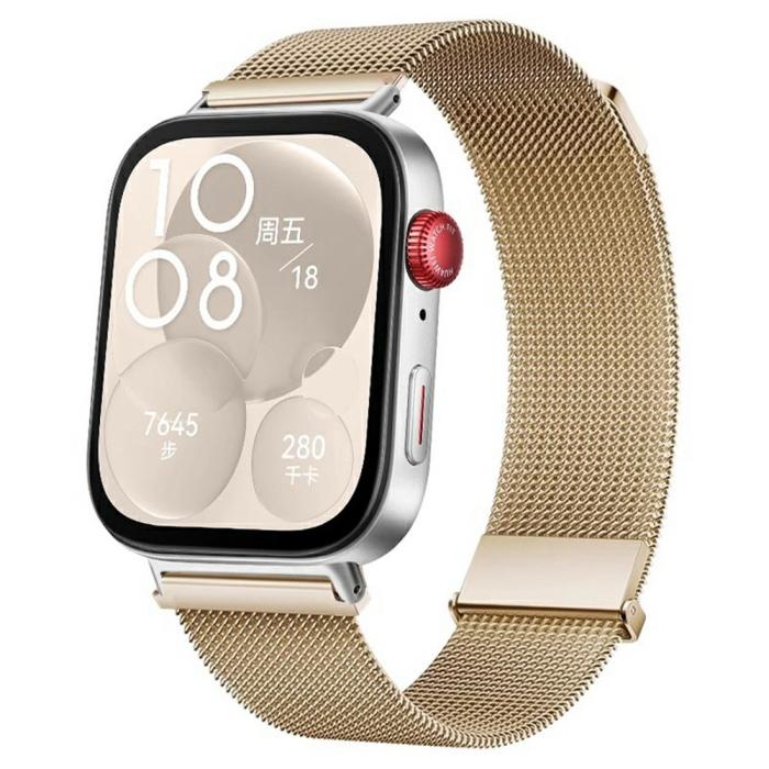 Bild 2, Huawei Watch Fit 4 Pro / 4 / 3 Klockarmband Milanese Roséguld