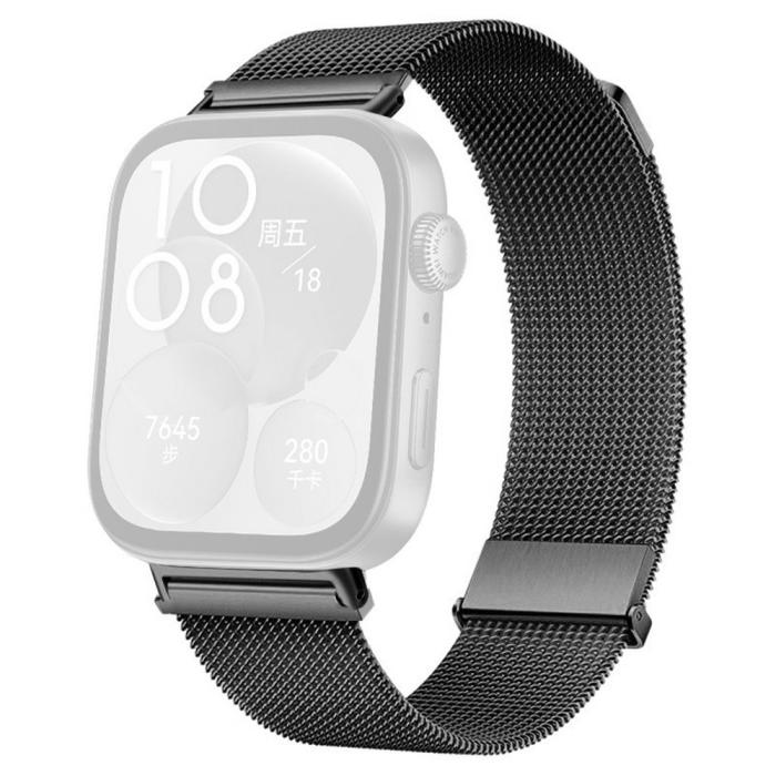 Bild 1, Huawei Watch Fit 4 Pro / 4 / 3 Klockarmband Milanese Mörk Grå