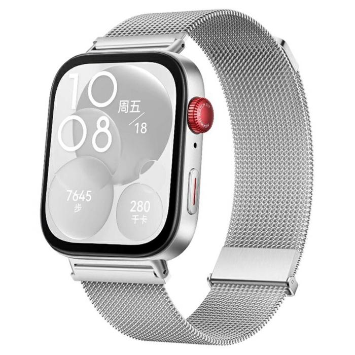 Bild 2, Huawei Watch Fit 4 Pro / 4 / 3 Klockarmband Milanese Silver
