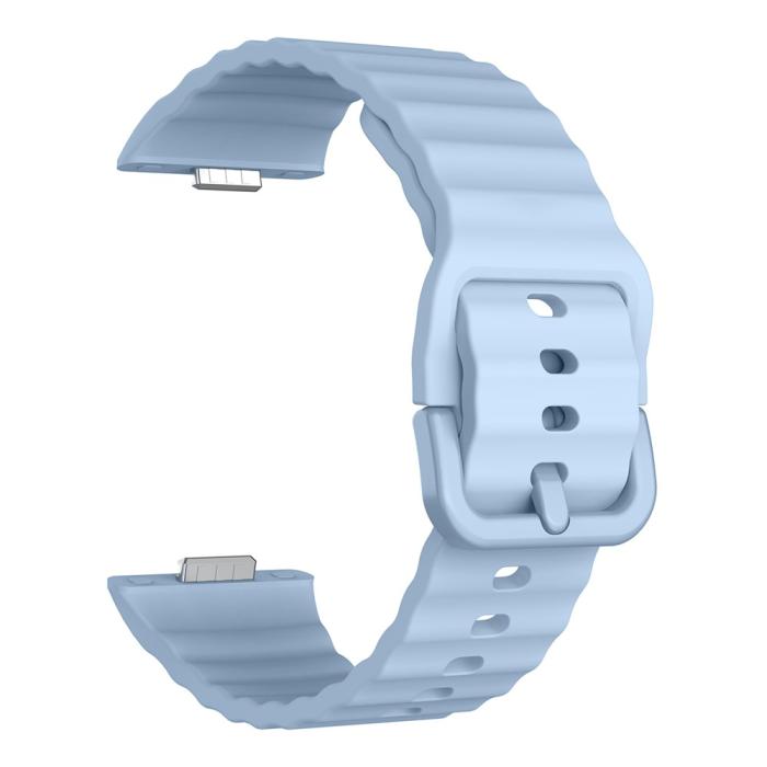 Bild 3, KALEBOL Huawei Watch Fit 4 Pro/4/3 Armband Wave Silikon Blå