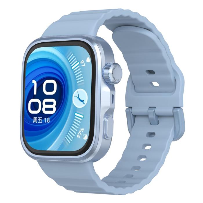 Bild 4, KALEBOL Huawei Watch Fit 4 Pro/4/3 Armband Wave Silikon Blå