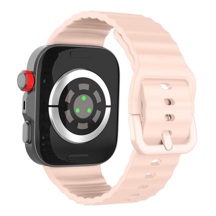 Bild 1, KALEBOL Huawei Watch Fit 4 Pro/4/3 Armband Wave Silikon Rosa