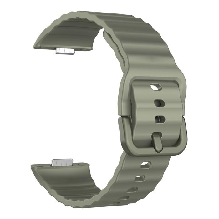 Bild 3, KALEBOL Huawei Watch Fit 4 Pro/4/3 Armband Wave Silikon Grön