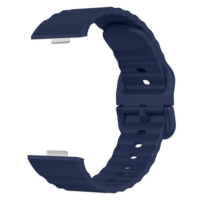 Bild 2, KALEBOL Huawei Watch Fit 4 Pro/4/3 Armband Wave Silikon Mörk Blå