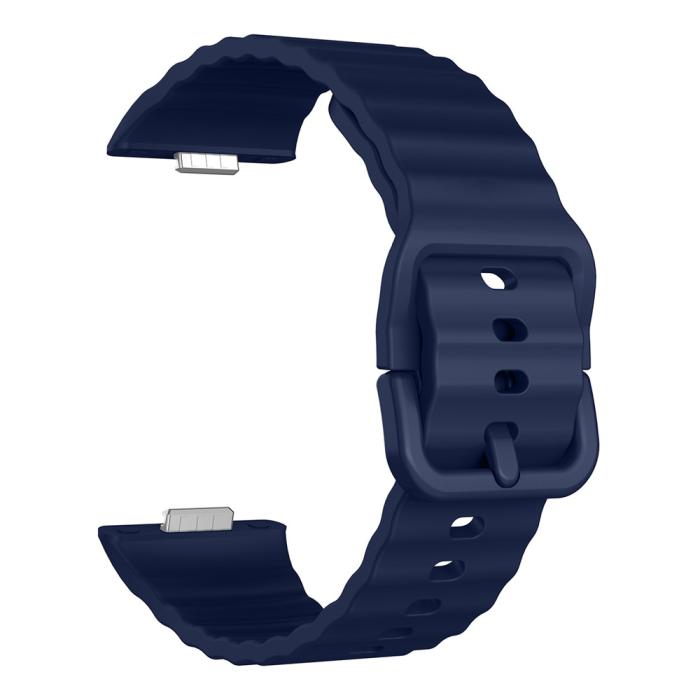 Bild 3, KALEBOL Huawei Watch Fit 4 Pro/4/3 Armband Wave Silikon Mörk Blå