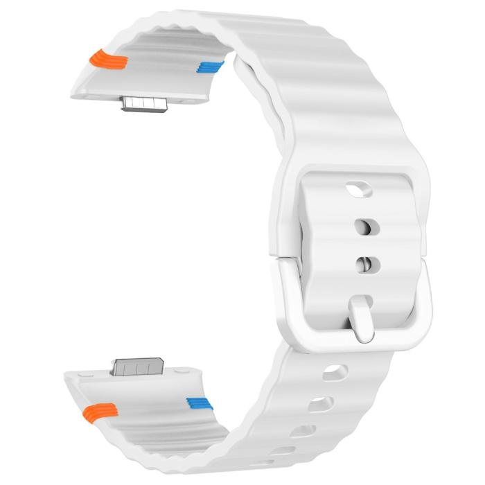 Bild 4, Huawei Watch Fit 4 Pro / 4 / 3 Klockarmband Wave Silikon Vit