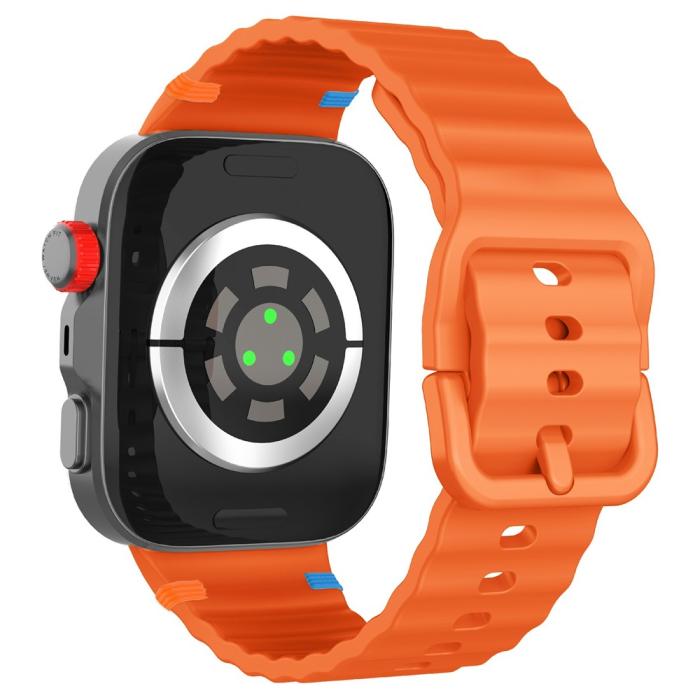Bild 1, Huawei Watch Fit 4 Pro / 4 / 3 Klockarmband Wave Silikon Orange
