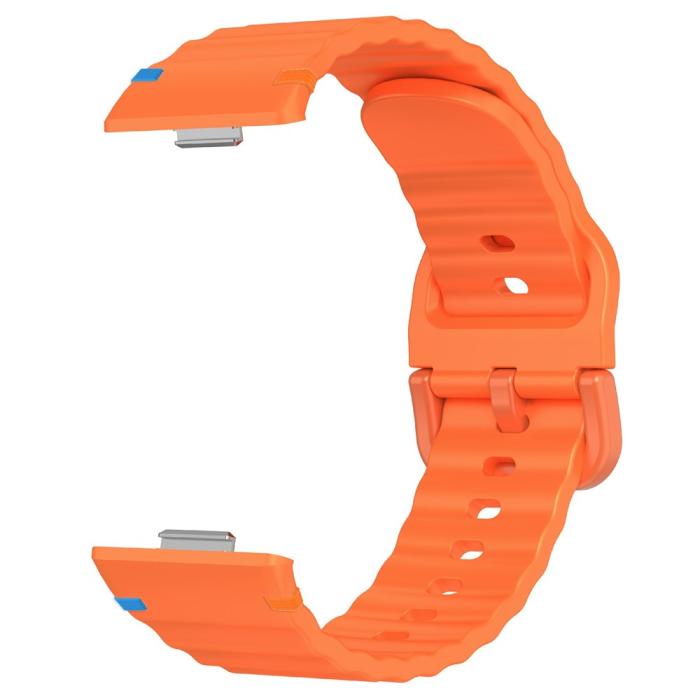 Bild 3, Huawei Watch Fit 4 Pro / 4 / 3 Klockarmband Wave Silikon Orange