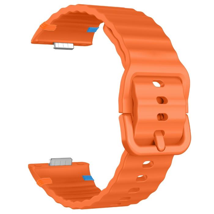 Bild 4, Huawei Watch Fit 4 Pro / 4 / 3 Klockarmband Wave Silikon Orange