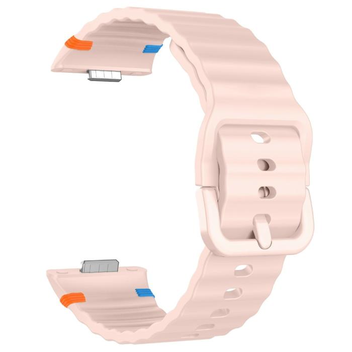 Bild 4, Huawei Watch Fit 4 Pro / 4 / 3 Klockarmband Wave Silikon Rosa