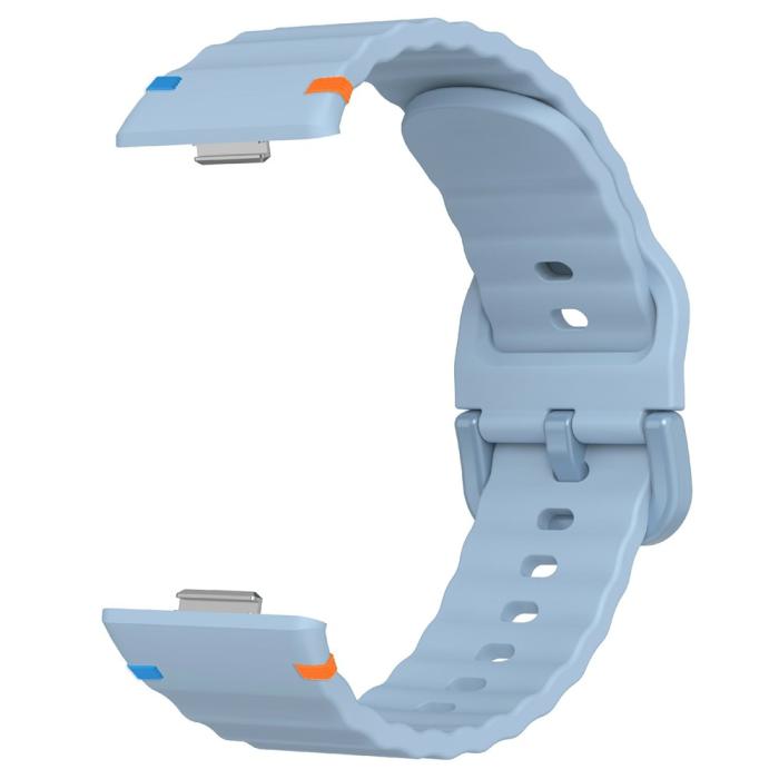 Bild 3, Huawei Watch Fit 4 Pro / 4 / 3 Klockarmband Wave Silikon Blå